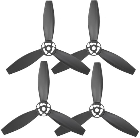 Generic 4 Stück Leichte Dreieckige RC-Flugzeugpropeller für die Bebop 2-Drohne, Ersatzzubehör für EIN Besseres Erlebnis (Black)