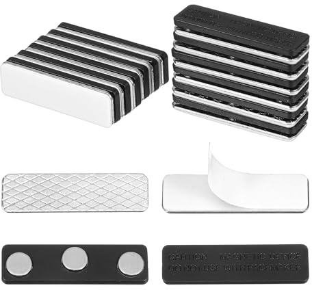 12 Pcs Magnets for Curtains, 4.5 x 1.3 cm Curtain Magnets Closure for Wall | Adhesive Magnetic Clips, for Window Blinds, Blackout Blind Accessory