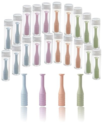 Waaqkid 24 Pack Hard Contact Lens Remover Tool, Scleral & RGP Lens Inserter, Contact Plunger Suction Cup Applicator (4 Colors)
