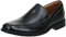 Clarks Tilden Free, Mocasines Hombre, Black Leather, 44 EU