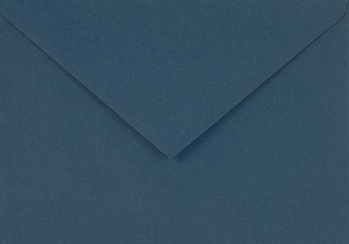 Netuno 25 Kuverts Blau DIN C6 11,4x16,2 cm fein und festlich | 115g Sirio Color Blu · elegante blaue Briefumschläge für Geburtstag, Taufe, Jubiläum, Einladungen, Einladungskarten & Post