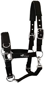 JF-Reitsport Kappzaum Pro 4-Fach verstellbar weich und Stoßabsorbierend unterlegt COB, Schwarz