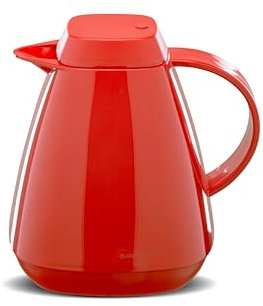 ROTPUNKT Isolierkanne 650 I 1,0 Liter I Glaseinsatz- Geschmacksneutral I Thermosflasche I Thermoskanne I 24h Heiß / 36h Kalt I Robust u. Langlebig I schadstoffrei I Cayenne