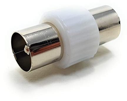 MainCore TV Aerial Cable Male To Male RF Coaxial Joiner Coupler Adapter Plug
