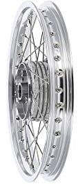 Renner Automotive Speichenrad 1,6 x 16 Alufelge poliert + Edelstahlspeichen, mit verstärkter Radhülse - für Simson S50, S51, KR51 Schwalbe, SR4