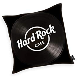 Herding HARD ROCK Dekokissen, Wendemotiv, Original Hard Rock Café Lizenz, 40 x 40 cm, Schwarz/Weiß