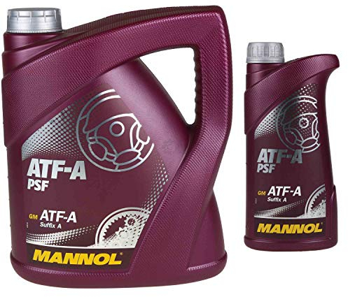 Diederichs 5 Liter Original MANNOL Hydrauliköl ATF-A PSF Hydraulic Fluid Oil für Hydraulik-Systeme, Servolenkung, hydrodynamische Wandler, automatische Getriebe