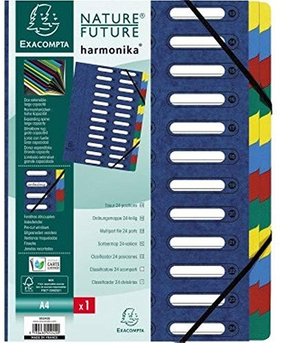 Exacompta Ordnungsmappe Harmonika 55242E DIN A4 24Fächer blau