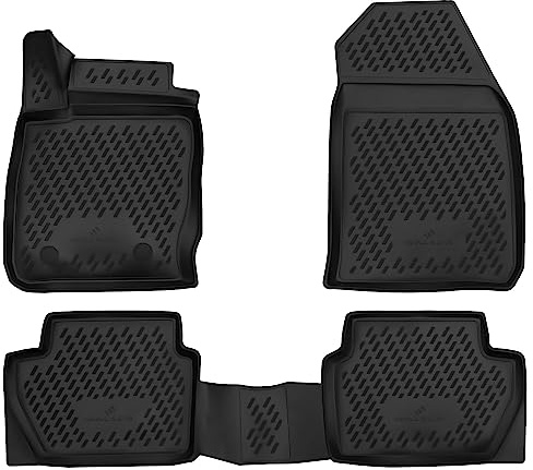 WALSER XTR Gummi Fussmatten Auto für Ford Ecosport, 2. Generation 2011-Heute, 100% passgenaue Auto Fußmatten, robuste Universal Fußmatte Auto, Gummimatten Auto, Auto Fussmatten Gummi