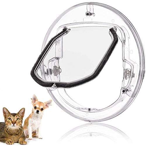 Katzenklappen Hua Katzenklappen- / Haustiertür, Transparente Winddichte Klappentür Für Innen- Und Außenglas, Mit 4-Wege-Verriegelungsstillstürer