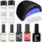 MESAUDA KIT SEMIPERMANENTE SMALTO GEL POLISH BASE & TOP + FORNETTO LED 48W + ULTRABOND + SOAK OFF REMOVER + CLEANSER SGRASSANTE + NAIL PREP + Smalto MeSauda Me Rosso + Buffer + OMAGGIO smalto 10 Ml