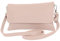modamoda de T226 Damen Leder Clutch Umhängetasche Abendtasche Small handmade in Italy, Farbe:Rosabeige