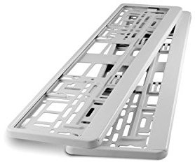 2 x kurz Kennzeichenhalter 46 cm Nummernschildhalter 460 x 110 mm Farbe Wahlbar (weiß Hochglanz)