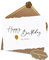 Joli Coon Geburtstagskarte handgerissen - Happy Birthday to you - A6 mit Naturkuvert und Wachssiegel