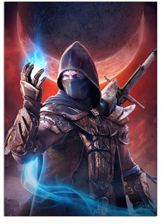 Displate Offiziell Elder Scrolls Skyrim MetallPoster Magnetische Befestigung Inklusive Lizenziert Bilder Hochwertiges Poster Online Characters Breton Poster 45 cm x 32 cm