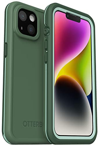 OtterBox FRĒ SERIES Waterproof Case with MagSafe (Designed by LifeProof) for iPhone 14 Plus - DAUNTLESS (Green)