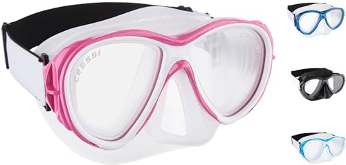 Cressi Samoa Mask - Maske Samoa zum Tauchen und Schnorcheln, Transparent/Rosa, Einheitsgröße, Unisex Erwachsene