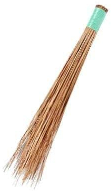 Jayam Traditional Natural Coconut Broom Sticks for Floor Cleaning Coconut Fiber Wet and Dry Broom (Brown, 1 Unit)