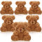 6 Stück Mini Bären Plüschtiere 4 Zoll - Kleine Stofftiere Kuscheltiere Spielzeuge - Winzige Weiche Puppen für Baby Shower Geburtstag Abschluss Schlüsselanhänger (Braun)