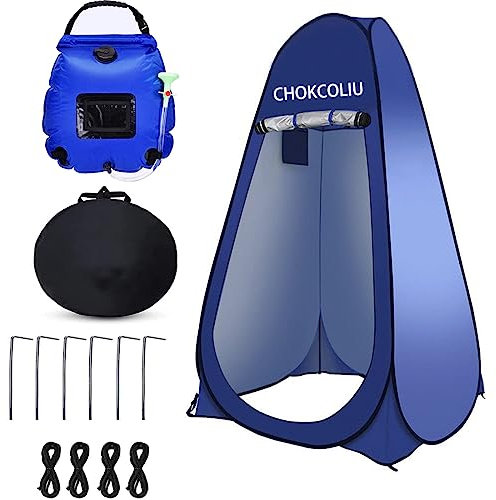 Camping Shower Tent Privacy Tent - Upgrade Shower Bag Pop Up Changing Toilet Portable Sun Shelters Dressing Room Instant Outdoor for Camping Hiking Beach Picnic Fishing with Carrying Bag (Blue)
