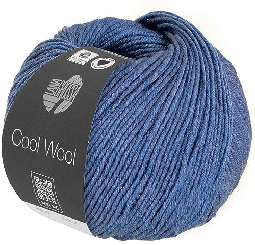 LANA GROSSA Cool Wool Melange | Extrafeine Merinowolle waschmaschinenfest und filzfrei | Handstrickgarn aus 100% Schurwolle (Merino extrafein) | 50g Wolle zum Stricken & Häkeln | 160m Garn FB 1427