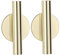 Naisicatar Lot de 2 vases muraux en Tube métallique à Suspendre pour Fleurs séchées, Support en métal, Pas Besoin de percer des Trous, Support pour Plantes de séchage, décoration Murale (Or Rose)