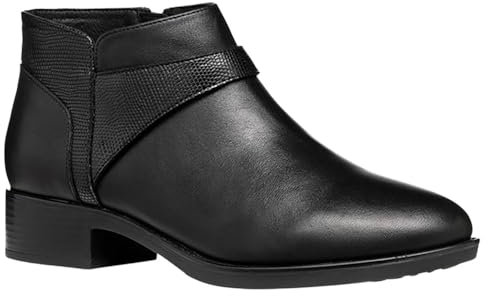 Geox D Felicity B, Stivale alla Caviglia Donna, Nero, 38 EU