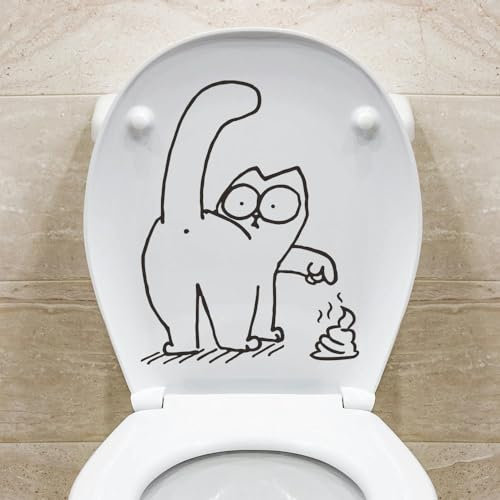 CEMELI 30 * 30 cm 3 stücke Schwarze Katze Selbstklebende Wc-Deckel Aufkleber Lustige wasserdichte Wc-Sitz Aufkleber Für Deckel Hause Wand Aufkleber