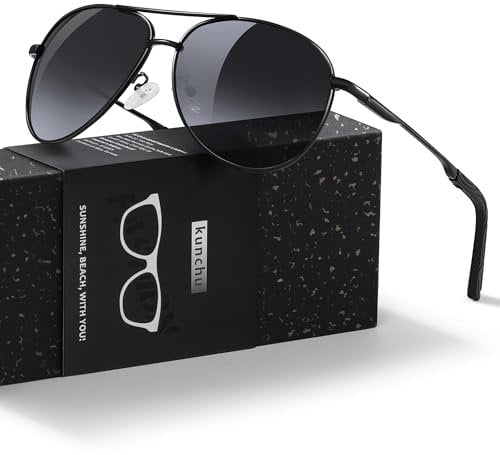 Pilot Sunglasses Mens Polarized Sunglasses Unisex UV400 Protection Black Driving, Fishing,Running Classic Ultra Light Shades Asymptotic Grey