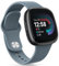 Oumida für Fitbit Versa 3 Armband/Fitbit Versa 4 Armband/Fitbit Sense Armband für Damen Herren, Silikon Armbänder Sport Ersatz Uhrenarmband für Fitbit Versa 3/Versa 4/Sense/Sense 2, Blau Grau