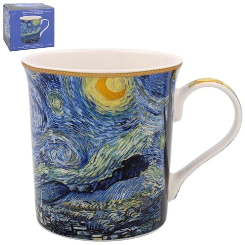 The Leonardo Collection Van Gogh Coffe MugLovely Gifts for Women & Men | Designed by Vincent Van Gogh | Coasters Set for All Modern Kitchen & Offices