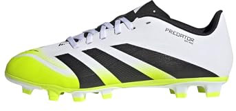 adidas Predator Club Firm Multi Ground Football Boots, Scarpe da Calcio Unisex-Adulto, Cloud White/Core Black/Lucid Lemon, 42 EU
