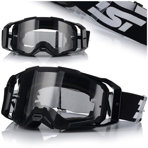 1ST Motocross Brille MX01 | Schwarz/Weiß, MX Brille, Cross, Quad, ATV, Goggle