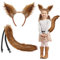 XEPST Tier Eichhörnchen Kostüm Set, Eichhörnchen Ohren und Schwanz Set mit Eichhörnchen Ohren Stirnband Eichhörnchen Schwanz für Tierkostüm Cosplay Geburtstag Karneval Halloween Kostüm Partyzubehör