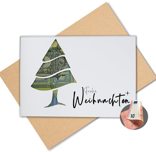 Lovely Cards - Stanzkarte - Geldgeschenke Weihnachten - Geldgeschenk Mann Frau - Geldgeschenke verpacken - kleine Karte (A6)