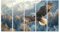 islandburner Prime Bild auf Leinwand Adler im Flug über verschneite Berge für Wohnzimmer Naturfreunde Outdoor-Ausstatter Bilder Wandbilder Poster