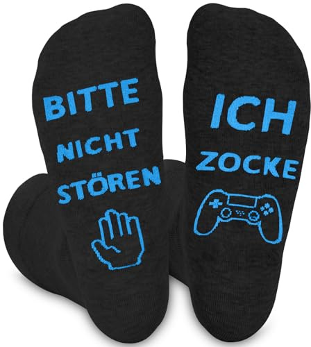 Lustige Gaming Socken Gamer Geschenk Mit Spruch Bitte Nicht Stören Ich Zocke Zocken Socken Lustig Neuheit Geburtstag Geschenke Für Zocker Männer Herren Jungs Damen Spieler