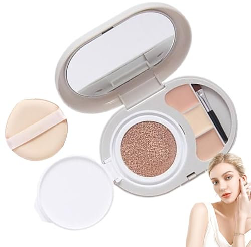 Cushion Concealer Foundation, Air Cushions BB Cream Foundation Makeup, 5,1 x 7,1 x 2,87 cm, wasserfest, atmungsaktiv, Primer und Schönheitspflege-Werkzeug für Damen, Damen, Damen, Damen