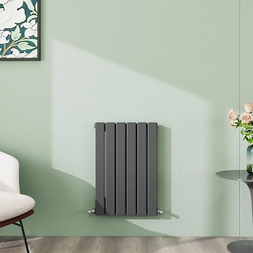 Simple Bathroom 600×408mm Anthracite Horizontal Designer Radiator Single Panel Modern Central Heating Flat Panel Radiators