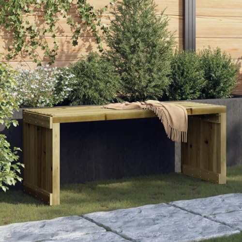 Zeehear Gartenbank Ausziehbar 212,5x40,5x45cm Imprägniertes Kiefernholz, Witterungsbeständige Terrassenbank für Garten, Veranda, Hof