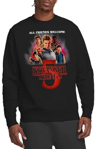 Stranger Things Season Five Poster Unisex Sweatshirt, Schwarz, L