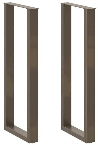 Owoxanthellate Lot de 2 pieds en U - En acier - Hauteur réglable - 40 x 110-111 cm - Pour cuisine, bureau