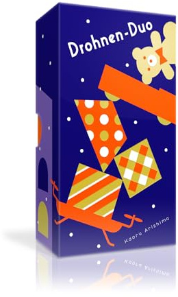 Oink Games Drohnen-Duo - Partyspiel für 3-6 Spieler - Deutsch - Ab 7 Jahren | Balance, Koordinations- & Geschicklichkeitsspiel - Für Party & Spieleabend - Kleine Designer Box als Mitbringsel od. Geschenk