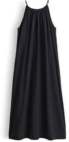 OPUS Damen Midikleid | Sommerliches Trägerkleid in A-Linie Black, 36