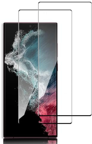 Schutzfolie für Panzerglas für Samsung Galaxy S22 Ultra, Fingerabdruck-ID Unterstützen Folie, 2 Stück 9H Härte Display Gehärtetem Glas für Samsung Galaxy S22 Ultra