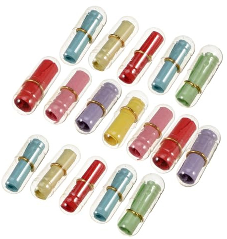 Mini Botella Cápsula Mensaje Transparente de Plástico, 50 Piezas | Papel para Escribir, para Regalos y Decoración, para Aulas, Hogar y Eventos, Obsequios Listos Color Aleatorio