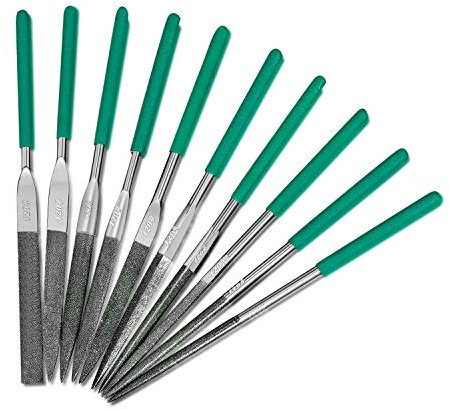 Lime ad Ago diamantate Set 120 granulosità180mm x5mm Rivestimento in diamante nero al nichel