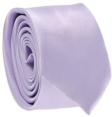 Cravate Fine Parme - Cravate Homme Coupe Slim Moderne - 5cm à la Pointe - Couleur Unie - Accessoire Chemise pour Mariage, Cérémonie