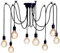 Industrial Pendant Lights Antique Chandelier Vintage Edison Lamp Shade Retro 8-Head Ceiling Spider Light E27 for Dining Hall Bedroom Hotel