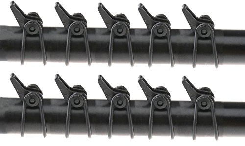 10pcs Hook Keeper Hakenöse Hakenhalter Haken Halterung Fisch Angelgerät Zubehör Schwarz